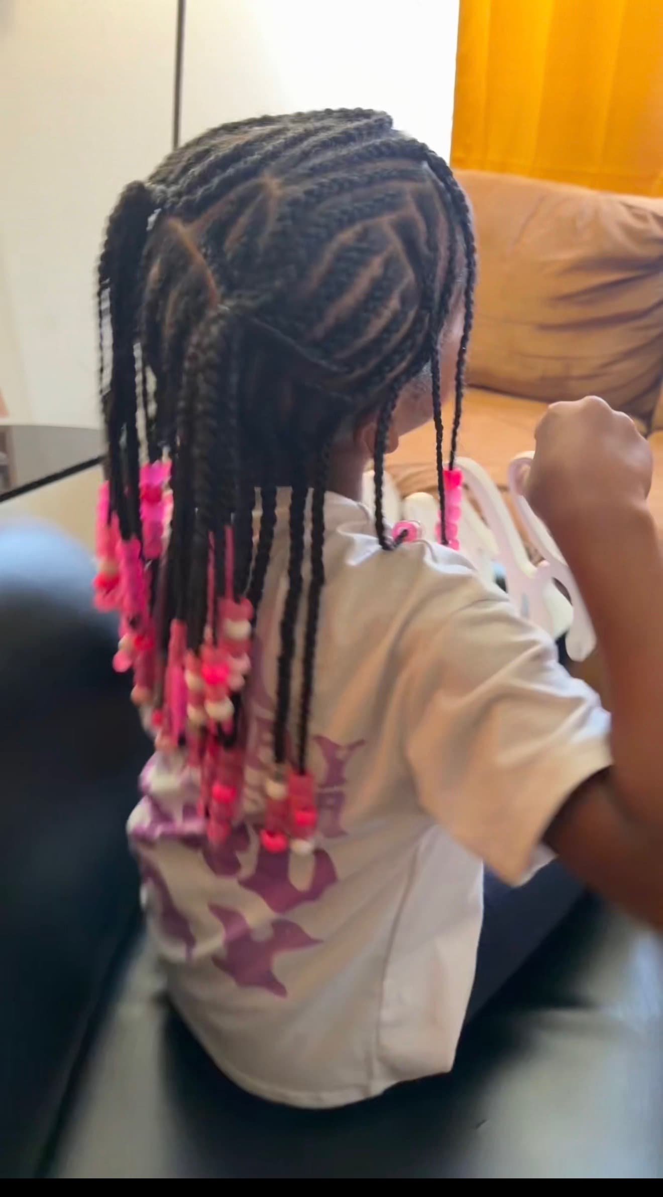 Kids Cornrows with Beads